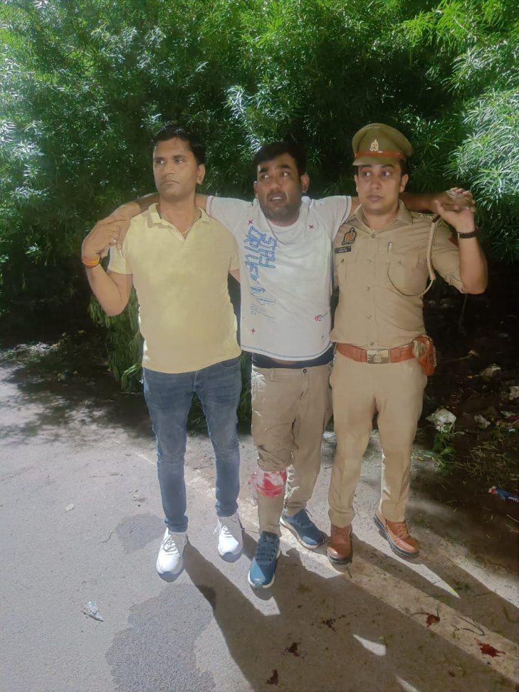 बदमाशों व पुलिस के बीच चली गोलियां, दो बदमाश घायल,तीन गिरफ्तार