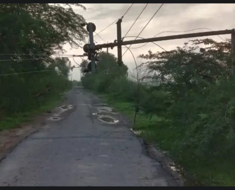 तेज आंधी ने रामगढ़ मार्ग पर मचाई तबाही, आठ गांवों में 12 घंटे से बिजली गुल