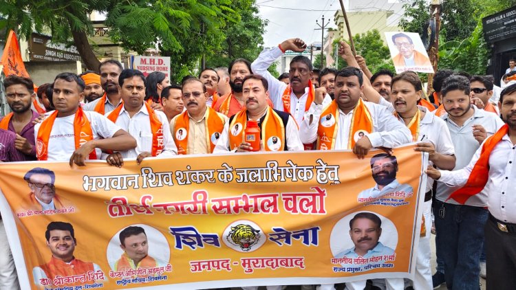 संभल स्थित हरिहर मंदिर में जलाभिषेक के लिए कूच कर रहे सैकड़ों शिवसैनिक गिरफ्तार