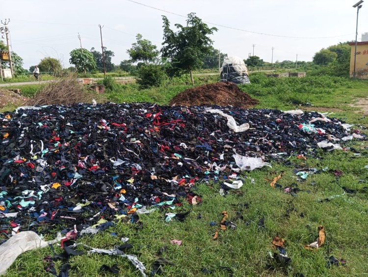 सरकारी जमीन पर फैक्ट्री की कटिंग डंप