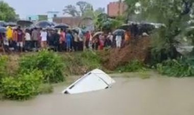 यूपी : गाेंडा में बेकाबू कार नहर में गिरी, 11 लाेगाें की माैत