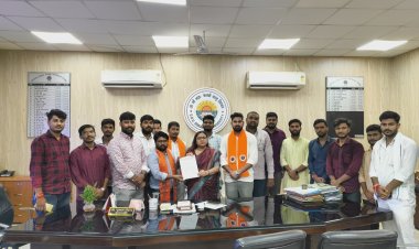 नाथ चंद्रावत छात्रावास से पी.ए.सी. हटने के बाद अभाविप ने की मरम्मत व आवंटन की मांग