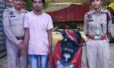 वशिष्ठ पुलिस ने दोपहिया वाहन चोर को स्कूटी के साथ किया गिरफ्तार