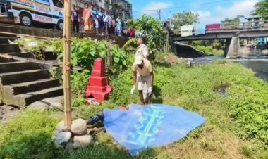 नदी किनारे से अज्ञात व्यक्ति का शव बरामद