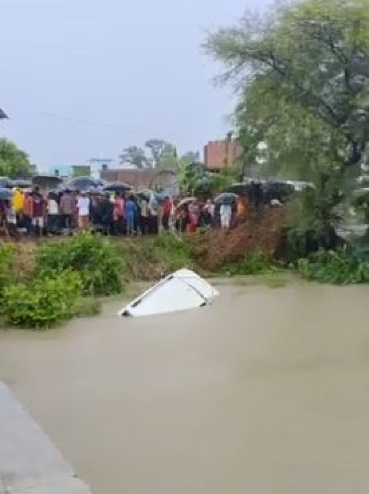 यूपी : गाेंडा में बेकाबू कार नहर में गिरी, 11 लाेगाें की माैत