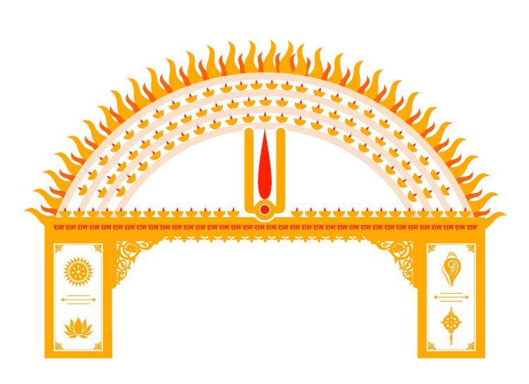 अयोध्या में बन रहा भव्य तिलक प्रवेश द्वार