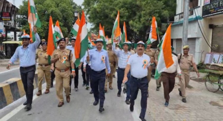 काकोरी ट्रेन एक्शन शताब्दी समापन समारोह में भव्य तिरंगा यात्रा ने भरा देशभक्ति का जोश