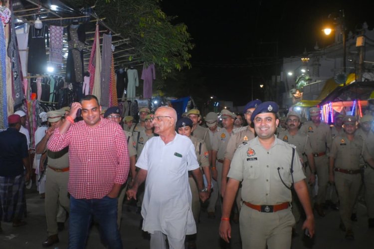 उर्स-ए-आला हजरत: जायरीन की सुरक्षा को लेकर चौकस बरेली पुलिस,पैदल मार्च कर एसएसपी ने परखी तैयारियां
