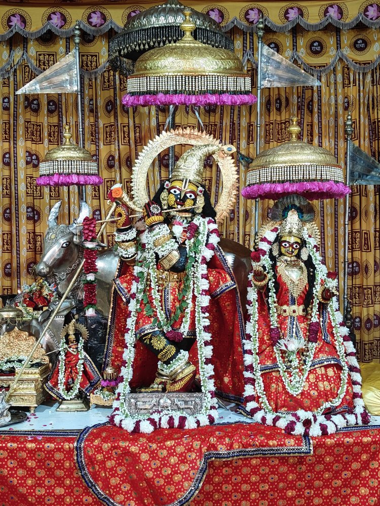 अजा एकादशी पर गोविन्द देव का गोचारण लीला का हुआ श्रृंगार