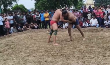 बावन द्वादशी पर कुश्ती दंगल में पहलवानों ने दिखाया दमखम