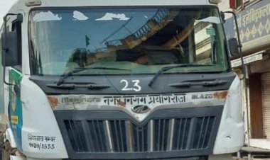 प्रयागराज में बड़ा हादसा | नगर निगम के ट्रक से कुचलकर बाइक सवार की मौत