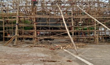 प्रयागराज में दुर्गा पूजा पंडालों की तैयारी तेज, अस्सी से अधिक स्थानों पर तैयार होते है बड़े पंडाल