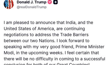 प्रधानमंत्री मोदी से ट्रंप कुछ हफ्तों में कर सकते हैं टैरिफ पर बात