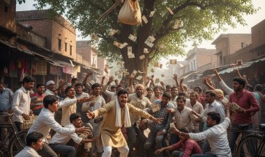 पेड़ से हुई रुपये की बारिश, लूटने के लिए उमड़ी भीड
