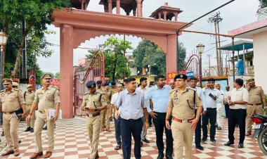 दशहरे पर मुख्यमंत्री की शोभा यात्रा वाले रूट का अधिकारियों ने किया निरीक्षण