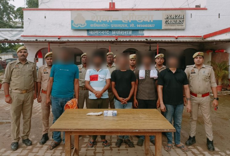 लूट करने वाले गिरोह के पांच सदस्य गिरफ्तार, दो मोटर साइकिल,तमंचा एवं नगदी बरामद