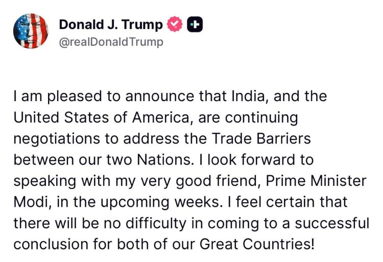प्रधानमंत्री मोदी से ट्रंप कुछ हफ्तों में कर सकते हैं टैरिफ पर बात