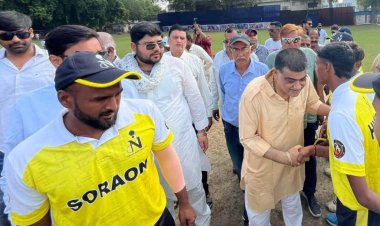 नीलम करवरिया कप टी-20 क्रिकेट प्रतियोगिता के पहले दिन सोरांव और शहर दक्षिणी विधानसभा को मिली जीत