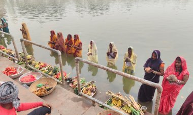 जींद में श्रद्धालुओं ने की छठ मैया की पूजा, श्रद्धा से मनाया गया छठ पर्व