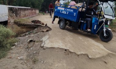 जैनपुर नहर पुल की सड़कों का डामरीकरण न हाेने से राहगीर परेशान