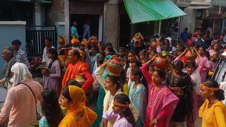 कलश शोभायात्रा के साथ हुआ रुद्र महायज्ञ का शुभारंभ
