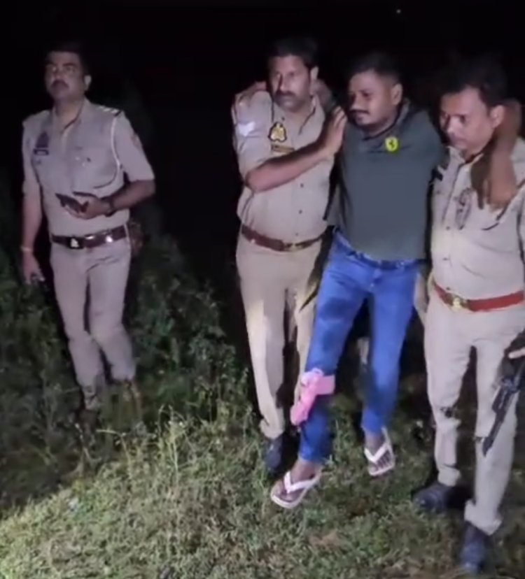 शातिर असलहा तस्कर सुन्दरम उपाध्याय मुठभेड़ में घायल , अवैध हथियार और नकदी बरामद