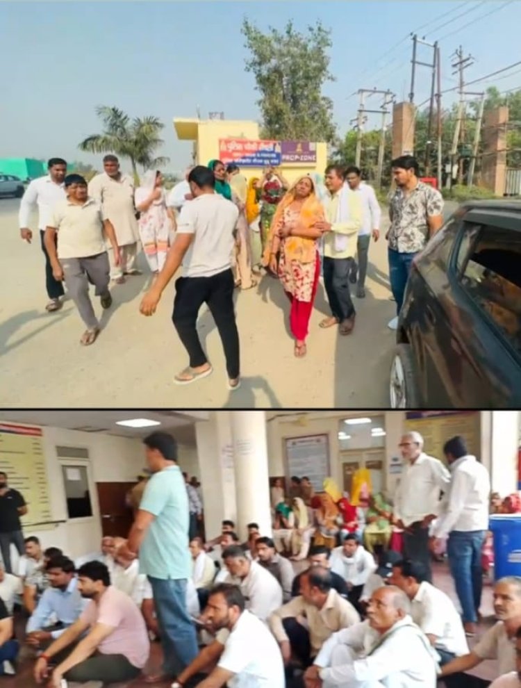 दोहरे हत्याकांड में शामिल बदमाशों की गिरफ्तारी नहीं होने पर पुलिस आयुक्त कार्यालय का घेराव