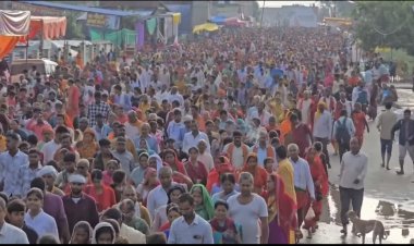 जय श्री राम के उद्घोष के साथ पंचकोशी परिक्रमा शुरू, श्रद्धालु राम-राम करते हुए आगे बढ़ रहे