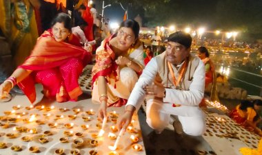 बेलवाई शिव धाम पर डेढ़ लाख दीप प्रज्ज्वलित