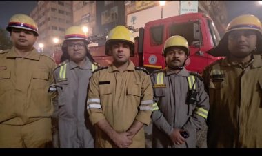 कृष्णा अपरा प्लाजा कमर्शियल बिल्डिंग में लगी भयंकर आग