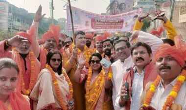 भव्यता से निकली श्री हनुमान जी की मूर्ति प्राण प्रतिष्ठा शोभा यात्रा