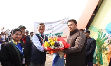 19वीं राष्ट्रीय जंबूरी : बेसिक शिक्षा राज्य मंत्री ने किया इंटीग्रेशन रूट मार्च का शुभारंभ