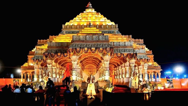 श्रीराम मंदिर के शिखर पर कल फहरेगा धर्म ध्वज, मुख्यमंत्री योगी और संघ प्रमुख पहुंचे अयोध्या