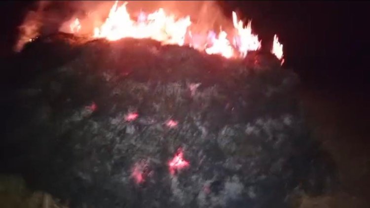 धमतरी : धान की खरही में आग, 80 क्विंटल धान जलकर खाक