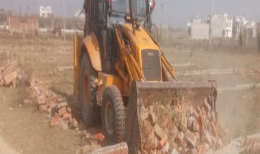 अवैध प्लाटिंग के खिलाफ चला पीडीए का बुलडोजर, एयरपोर्ट थाने में दर्ज कराया मुकदमा