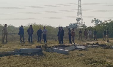 बांदा विकास प्राधिकरण : बांदा में अवैध प्लाटिंग पर चला बुलडोजर