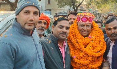 सोहनलाल श्रीमाली के दोबारा मनोनयन पर पहाड़ी में भव्य स्वागत