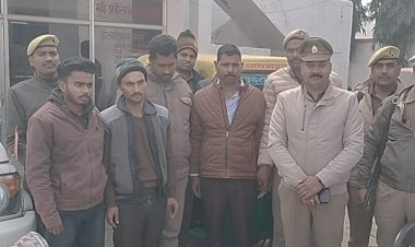 मीरजापुर में 20 लाख के गांजे संग चार अंतर्राज्यीय तस्कर गिरफ्तार, बोलेरो-टैंपो सीज