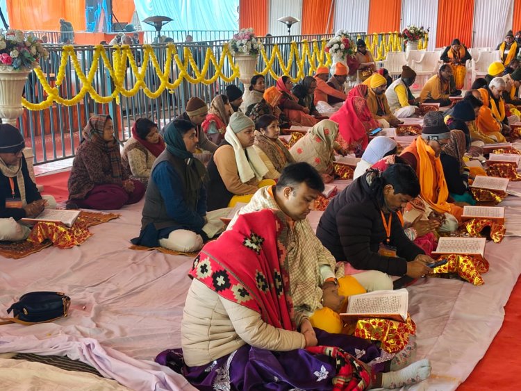 प्रतिष्ठा द्वादशी महोत्सव के मानस पाठ में भक्तिभाव से सभी झूमे रामभक्त