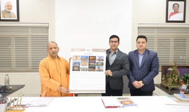 अयोध्या कैलेंडर का लखनऊ में मुख्यमंत्री योगी ने किया अनावरण