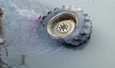 अनियंत्रित ट्रैक्टर-ट्रॉली रामगंगा नहर में गिरी, चालक की तलाश जारी