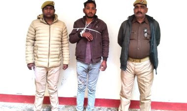 पुलिस ने गाे तस्कर काे किया गिरफ्तार, पांच गाेवंशाें काे कराया गया मुक्त