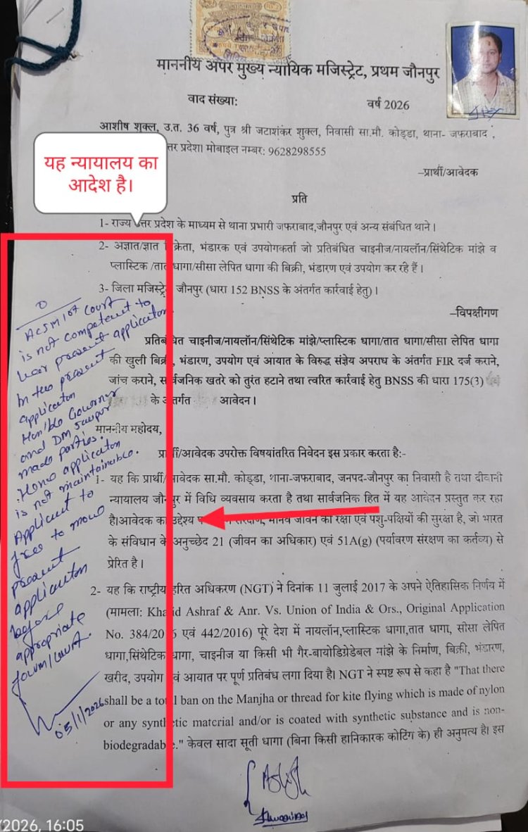 जौनपुर में चाइनीज मांझे पर प्रतिबंध का आवेदन खारिज