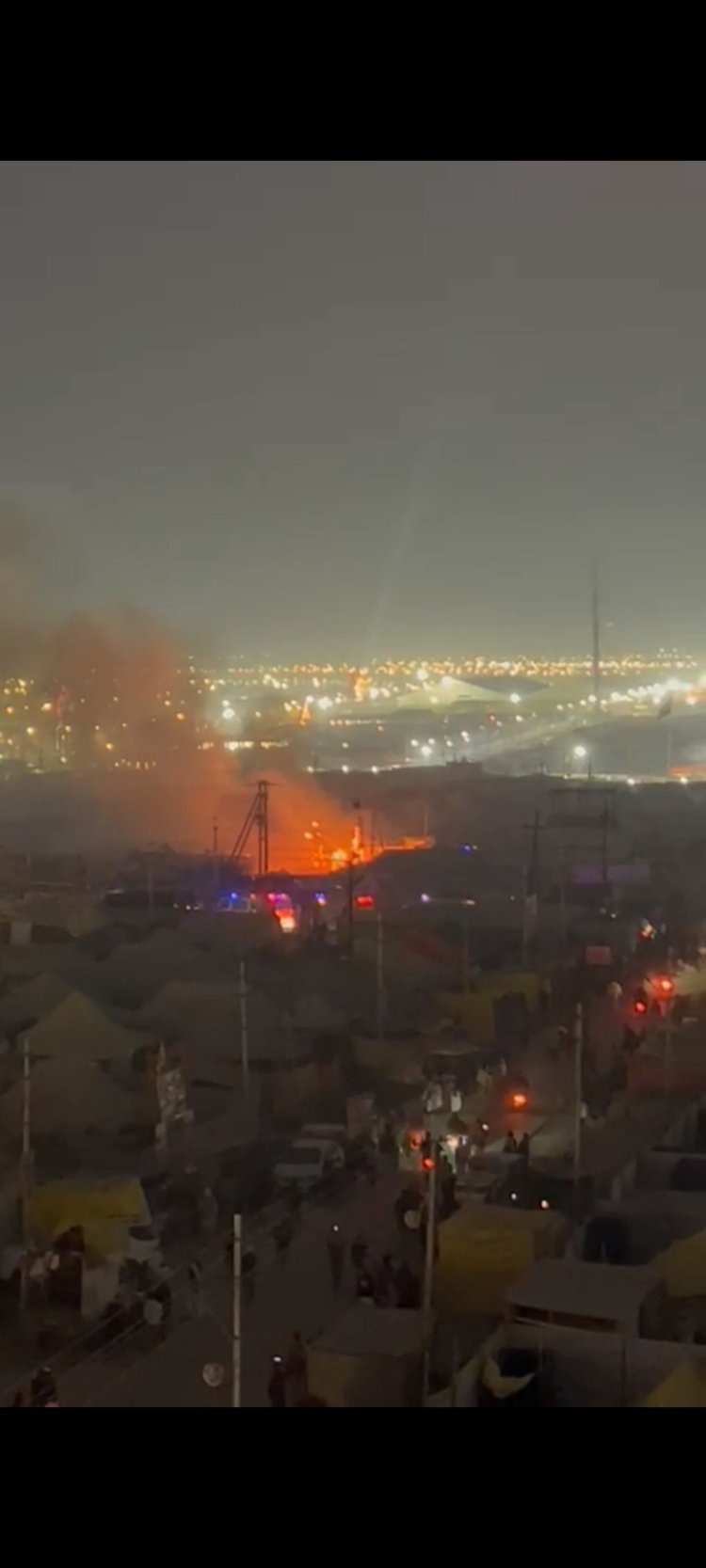 प्रयागराज माघ मेला के एक शिविर में लगी आग, दो बड़े टेंट एवं तीन छोलदारी जलीं