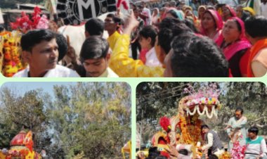 भगवान शिव परिवार की मूर्ति स्थापना, शोभायात्रा में उमड़ा आस्था का जनसैलाब