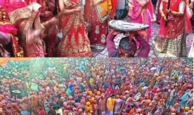 नंदगांव और रावल में हुई लठामार होली, हुरियालों पर बरसी प्रेमपगी लाठियां