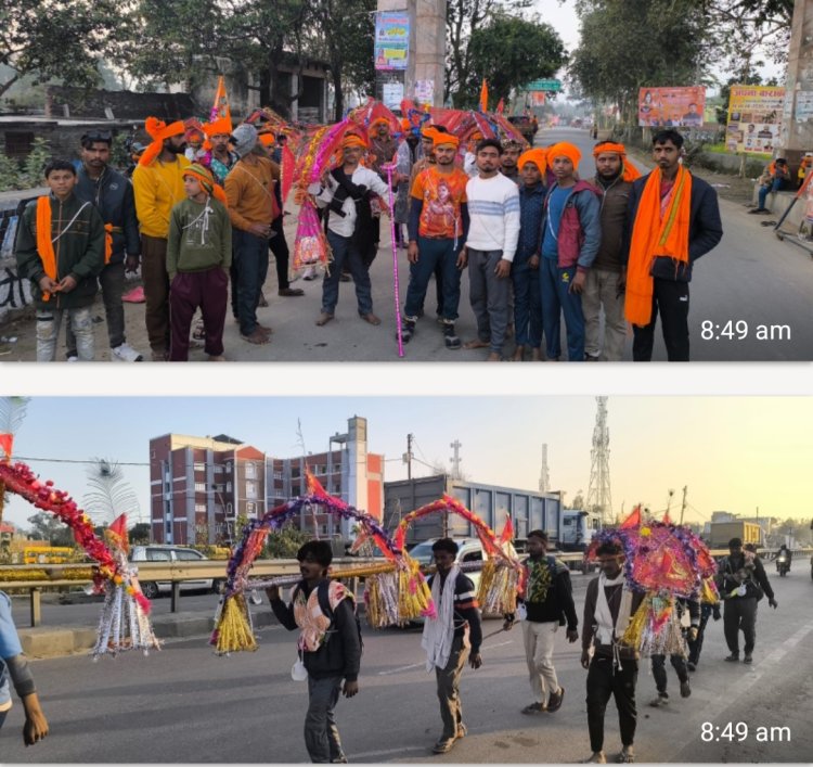 बड़नपुर के डिपुआ घाट पर सरयू स्नान को भी पंहुच रहे कांवरिए