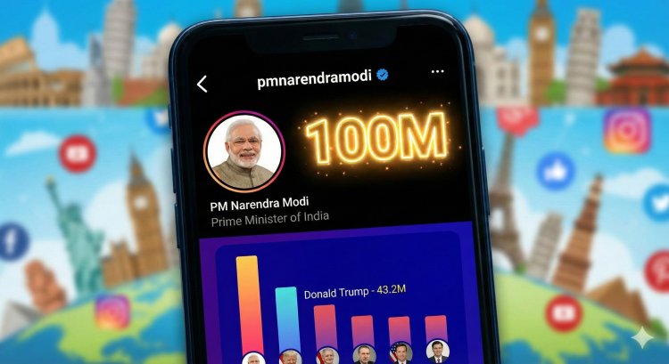 सोशल मीडिया के 'किंग' बने PM मोदी | Instagram पर 100 Million फॉलोअर्स वाले दुनिया के पहले नेता बने, ट्रंप भी छूटे पीछे