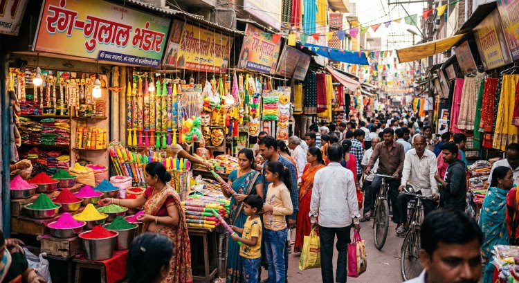 होली की आहट से प्रयागराज के बाजारों में लौटी रौनक; हर्बल गुलाल और 'सुपरहीरो' पिचकारियों की भारी मांग, सुरक्षा के कड़े इंतजाम