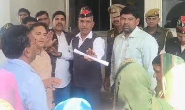 साथी पर जानलेवा हमले से पूर्व सैनिक नाराज, एसपी कार्यालय पर किया प्रदर्शन